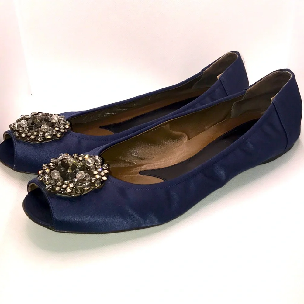 Marni Blue Flats with Embellished Detail - Picture 5 of 7